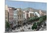 Spain. Catalonia. Barcelona. Lithography. La Rambla and the Gran Teatro Del Liceo (Opera House)-null-Mounted Giclee Print