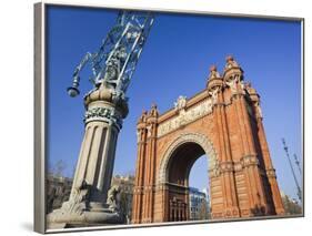 Spain, Catalonia, Barcelona, Triumphal Curve, Lantern-Rainer Mirau-Framed Photographic Print