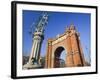 Spain, Catalonia, Barcelona, Triumphal Curve, Lantern-Rainer Mirau-Framed Photographic Print