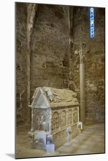 Spain. Catalonia. Church of St. Maria De Bell-Lloc. Tomb of Pere V of Queralt and Alamanda Rocabert-null-Mounted Giclee Print