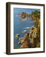 Spain, Catalonia, Costa Brava, Tossa De Mar, Overview of Bay-Shaun Egan-Framed Photographic Print