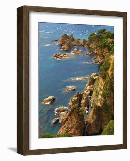 Spain, Catalonia, Costa Brava, Tossa De Mar, Overview of Bay-Shaun Egan-Framed Photographic Print