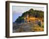 Spain, Catalonia, Costa Brava, Tossa De Mar, Walled Castle at Sunset-Shaun Egan-Framed Photographic Print