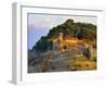 Spain, Catalonia, Costa Brava, Tossa De Mar, Walled Castle at Sunset-Shaun Egan-Framed Photographic Print