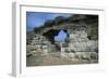 Spain, Catalonia, La Escala, Roman Ampurias, City Walls-null-Framed Giclee Print