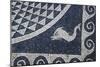 Spain, Catalonia, La Escala, Roman Ampurias, Fish Geometric Floor Mosaic-null-Mounted Giclee Print