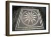 Spain, Catalonia, La Escala, Roman Ampurias, Windrose Floor Mosaic-null-Framed Giclee Print