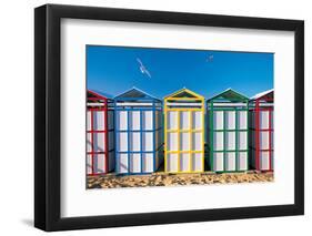 Spain, Costa Brava, Beach Huts-Peter Adams-Framed Photographic Print