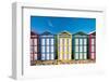 Spain, Costa Brava, Beach Huts-Peter Adams-Framed Photographic Print