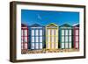 Spain, Costa Brava, Beach Huts-Peter Adams-Framed Photographic Print