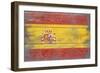 Spain Country Flag - Barnwood Painting-Lantern Press-Framed Art Print