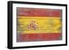 Spain Country Flag - Barnwood Painting-Lantern Press-Framed Art Print