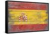 Spain Country Flag - Barnwood Painting-Lantern Press-Framed Stretched Canvas