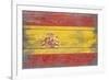 Spain Country Flag - Barnwood Painting-Lantern Press-Framed Premium Giclee Print