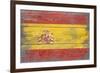 Spain Country Flag - Barnwood Painting-Lantern Press-Framed Premium Giclee Print