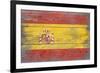 Spain Country Flag - Barnwood Painting-Lantern Press-Framed Premium Giclee Print