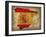 Spain Country Flag Map-Red Atlas Designs-Framed Giclee Print