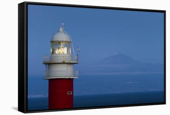 Spain, Faro Punta De San Cristobal Lighthouse-Walter Bibikow-Framed Stretched Canvas