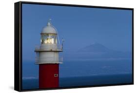 Spain, Faro Punta De San Cristobal Lighthouse-Walter Bibikow-Framed Stretched Canvas