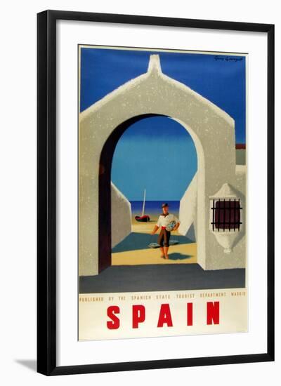 Spain Fisherman-null-Framed Giclee Print