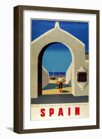 Spain Fisherman-null-Framed Giclee Print