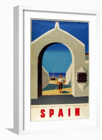 Spain Fisherman-null-Framed Giclee Print