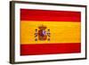 Spain Flag Design with Wood Patterning - Flags of the World Series-Philippe Hugonnard-Framed Art Print