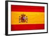 Spain Flag Design with Wood Patterning - Flags of the World Series-Philippe Hugonnard-Framed Art Print