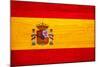 Spain Flag Design with Wood Patterning - Flags of the World Series-Philippe Hugonnard-Mounted Art Print