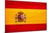 Spain Flag Design with Wood Patterning - Flags of the World Series-Philippe Hugonnard-Mounted Art Print