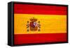 Spain Flag Design with Wood Patterning - Flags of the World Series-Philippe Hugonnard-Framed Stretched Canvas