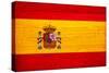 Spain Flag Design with Wood Patterning - Flags of the World Series-Philippe Hugonnard-Stretched Canvas
