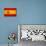 Spain Flag Design with Wood Patterning - Flags of the World Series-Philippe Hugonnard-Mounted Art Print displayed on a wall