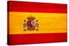 Spain Flag Design with Wood Patterning - Flags of the World Series-Philippe Hugonnard-Stretched Canvas