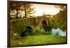 Spain, Galicia, an Old Bridge on the Camino Di Santiago-Ken Scicluna-Framed Premium Photographic Print