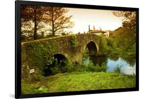 Spain, Galicia, an Old Bridge on the Camino Di Santiago-Ken Scicluna-Framed Premium Photographic Print
