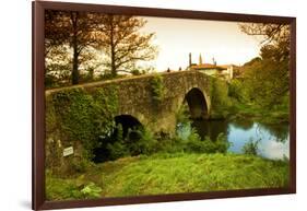 Spain, Galicia, an Old Bridge on the Camino Di Santiago-Ken Scicluna-Framed Photographic Print