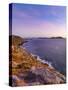 Spain, Galicia, Cangas, Yacht Sailing in Sea at Dusk-Shaun Egan-Stretched Canvas