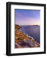 Spain, Galicia, Cangas, Yacht Sailing in Sea at Dusk-Shaun Egan-Framed Photographic Print