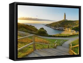 Spain, Galicia, La Coruna, Torre De Hercules-Shaun Egan-Framed Stretched Canvas