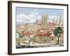 Spain. Galicia. Santiago De Compostela. Engraving-null-Framed Giclee Print