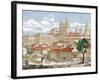 Spain. Galicia. Santiago De Compostela. Engraving-null-Framed Giclee Print