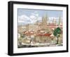 Spain. Galicia. Santiago De Compostela. Engraving-null-Framed Giclee Print