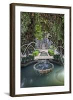 Spain, Granada. A Fountain in the gardens of the Alhambra Palace.-Julie Eggers-Framed Photographic Print