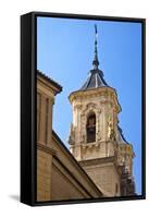 Spain, Granada. Bell tower of the Church of San Justo y Pastor.-Julie Eggers-Framed Stretched Canvas