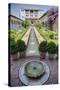 Spain, Granada. Patio de la Acequia at Generalife garden.-Julie Eggers-Stretched Canvas