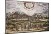 Spain, Granada, View of Granada by Georg Braun, 1594-null-Mounted Giclee Print