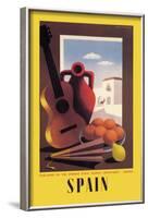 Spain: Guitar and Oranges-null-Framed Art Print