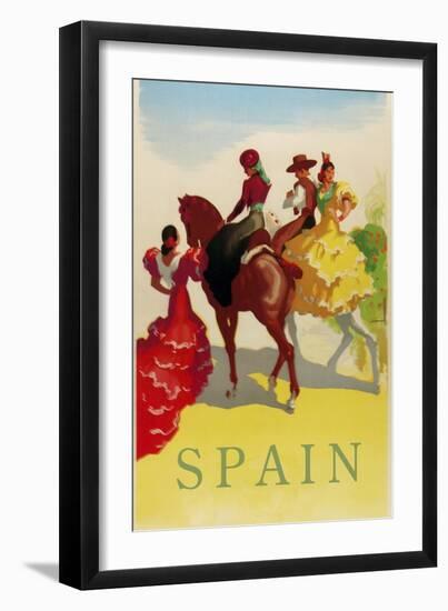 Spain Horses-null-Framed Giclee Print