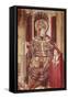 Spain, Jativa Cathedral, Borgia Triptych, Panel with Ildefonso and Cardinal Alfonso Borgia-Jacomart Baco-Framed Stretched Canvas